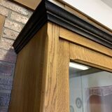 Solid oak school display case