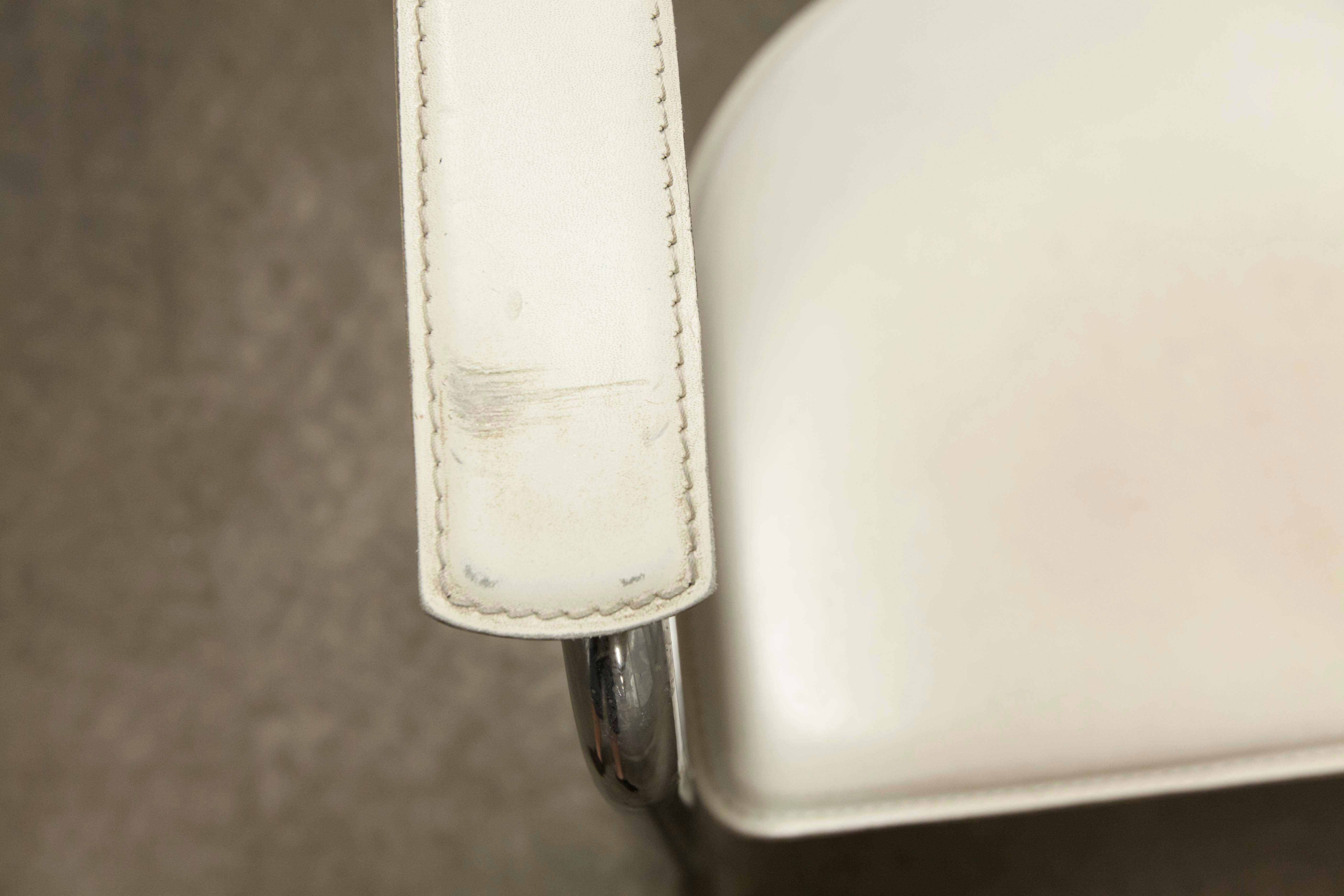 Chaise de bureau en cuir des années 80