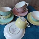 Colorful Trianon Céranord coffee service France