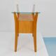 Gio Ponti bedside table in maple and walnut, La Permanente Mobili Cantù, 1940s