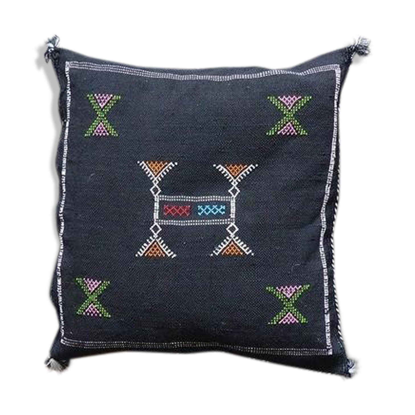 Coussin berbère sabra noir