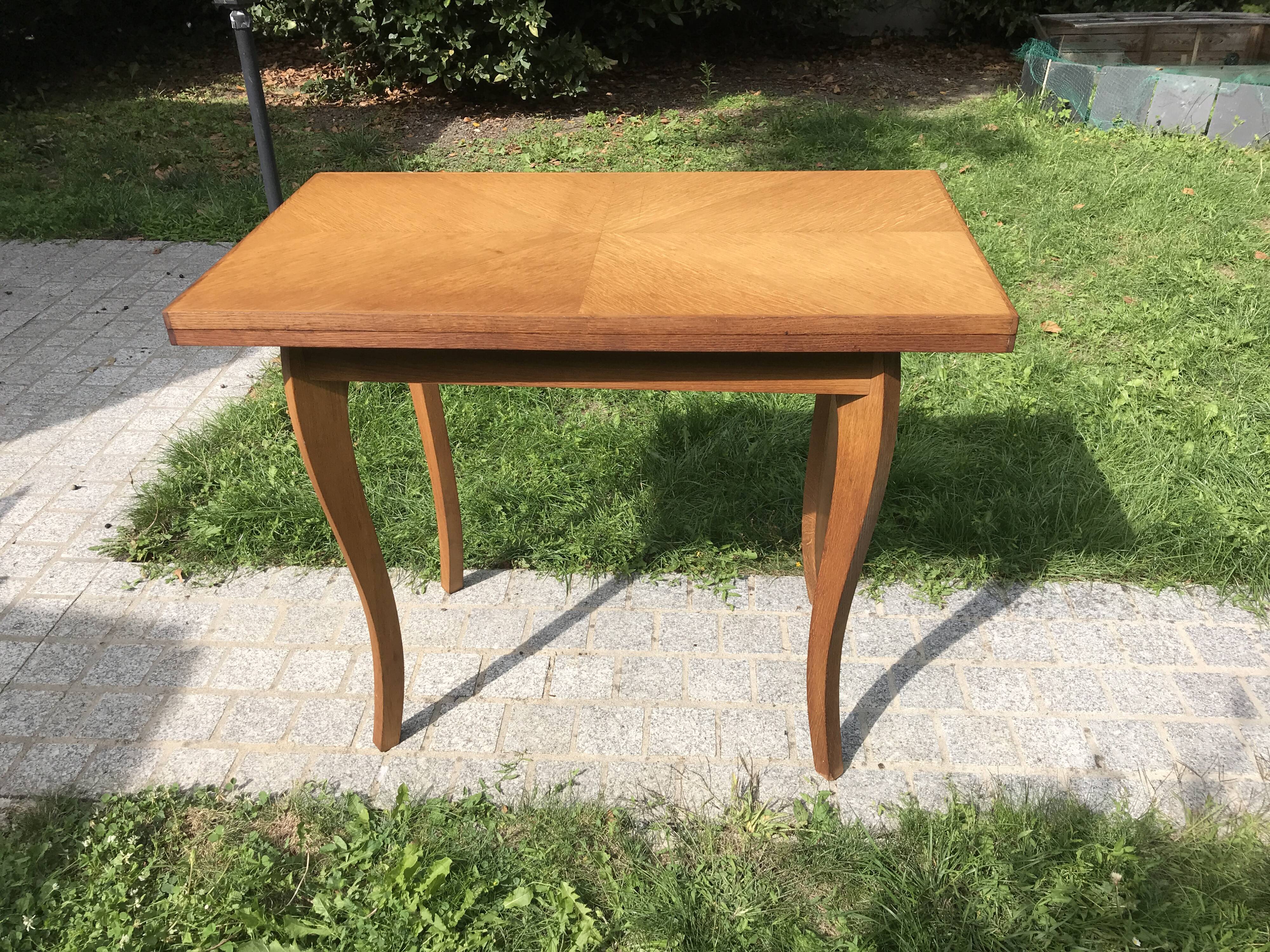 Vintage folding dining table for 2 to 6 diners