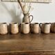 Vintage complete stoneware service – 6 mugs & jug Vallauris