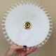 Vintage pendant lamp in serrated white opaline