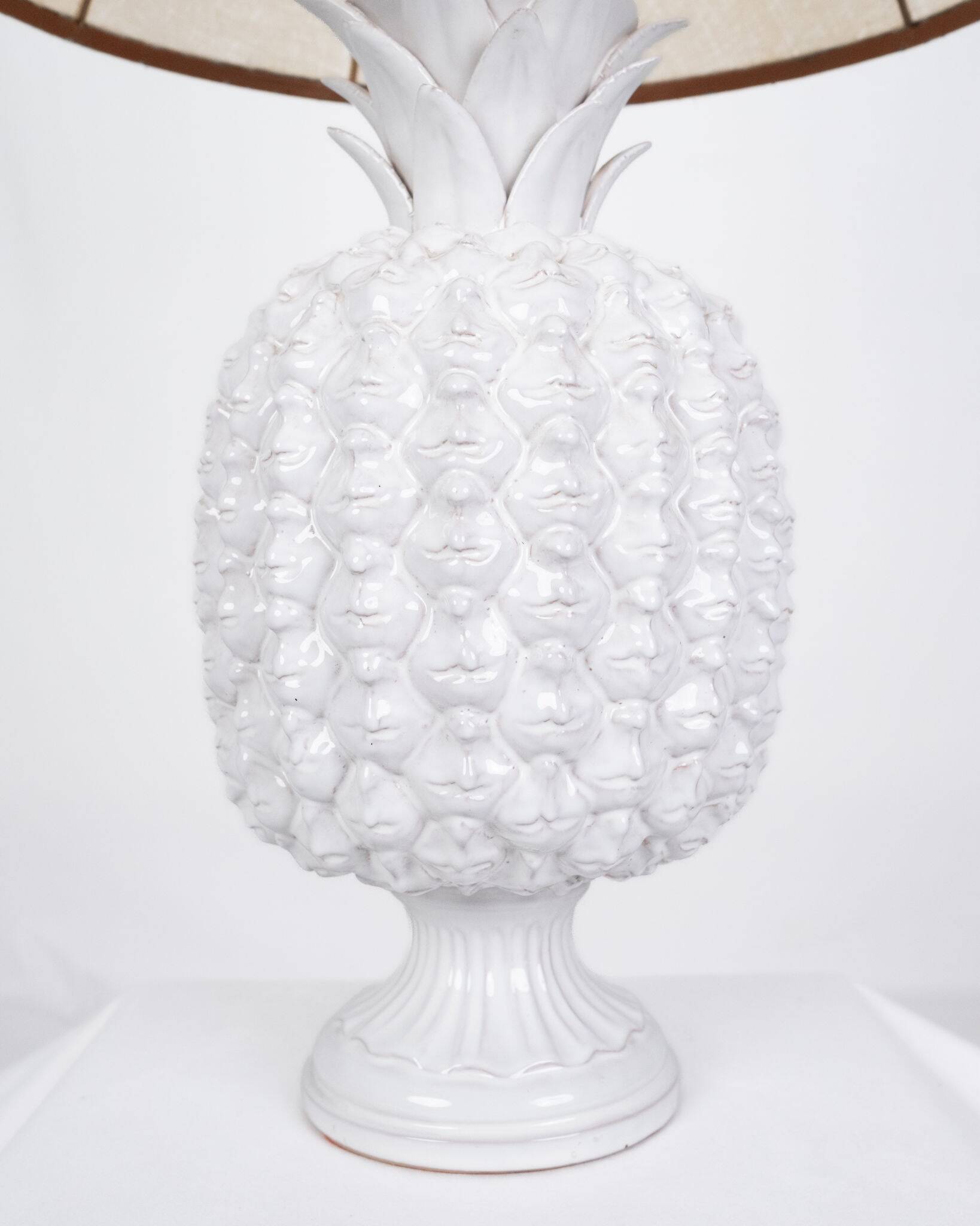 Large ceramic pineapple lamp, Italy, 1980s