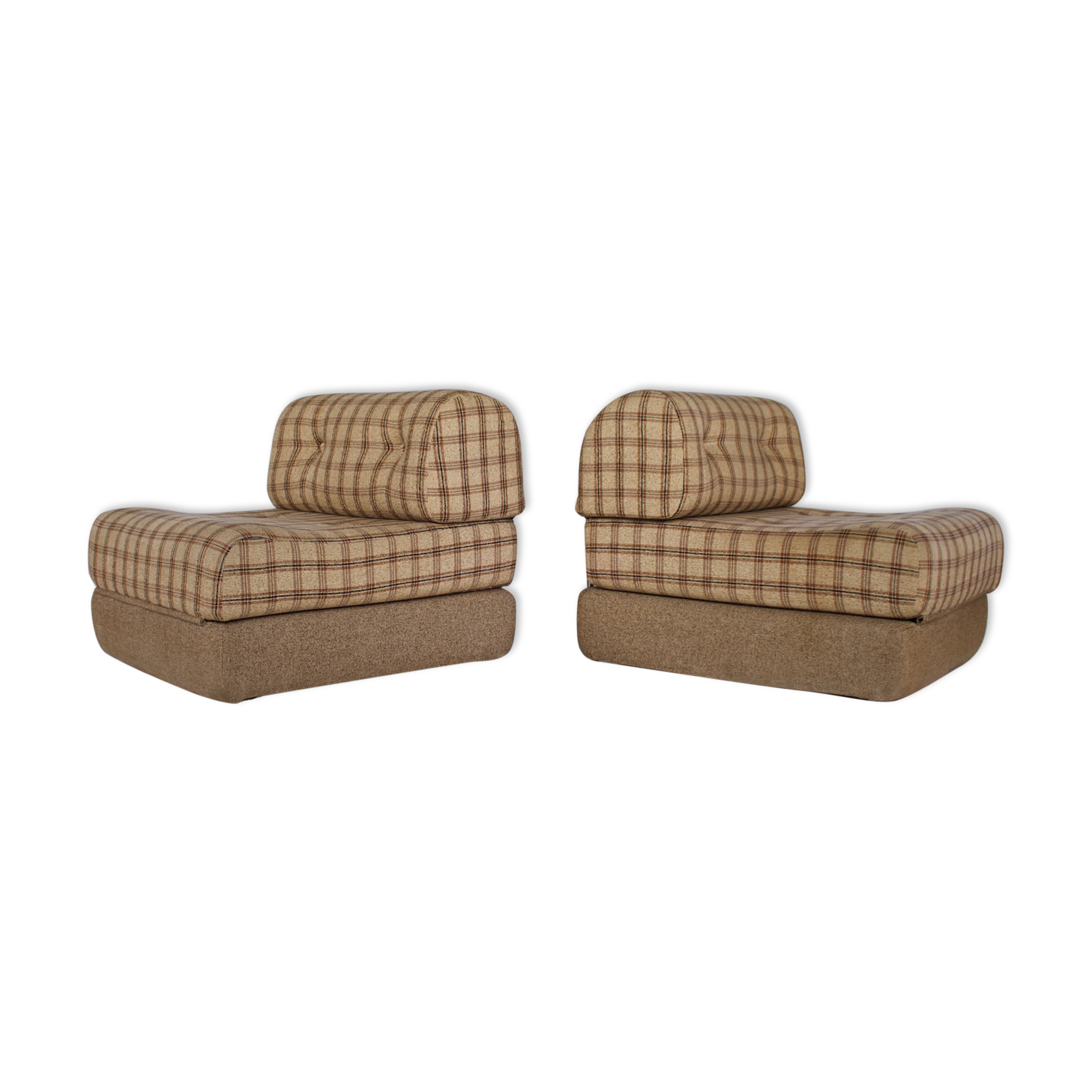 Pair of convertible armchairs 1970