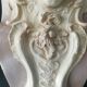 Patinated plaster wall cariatide console