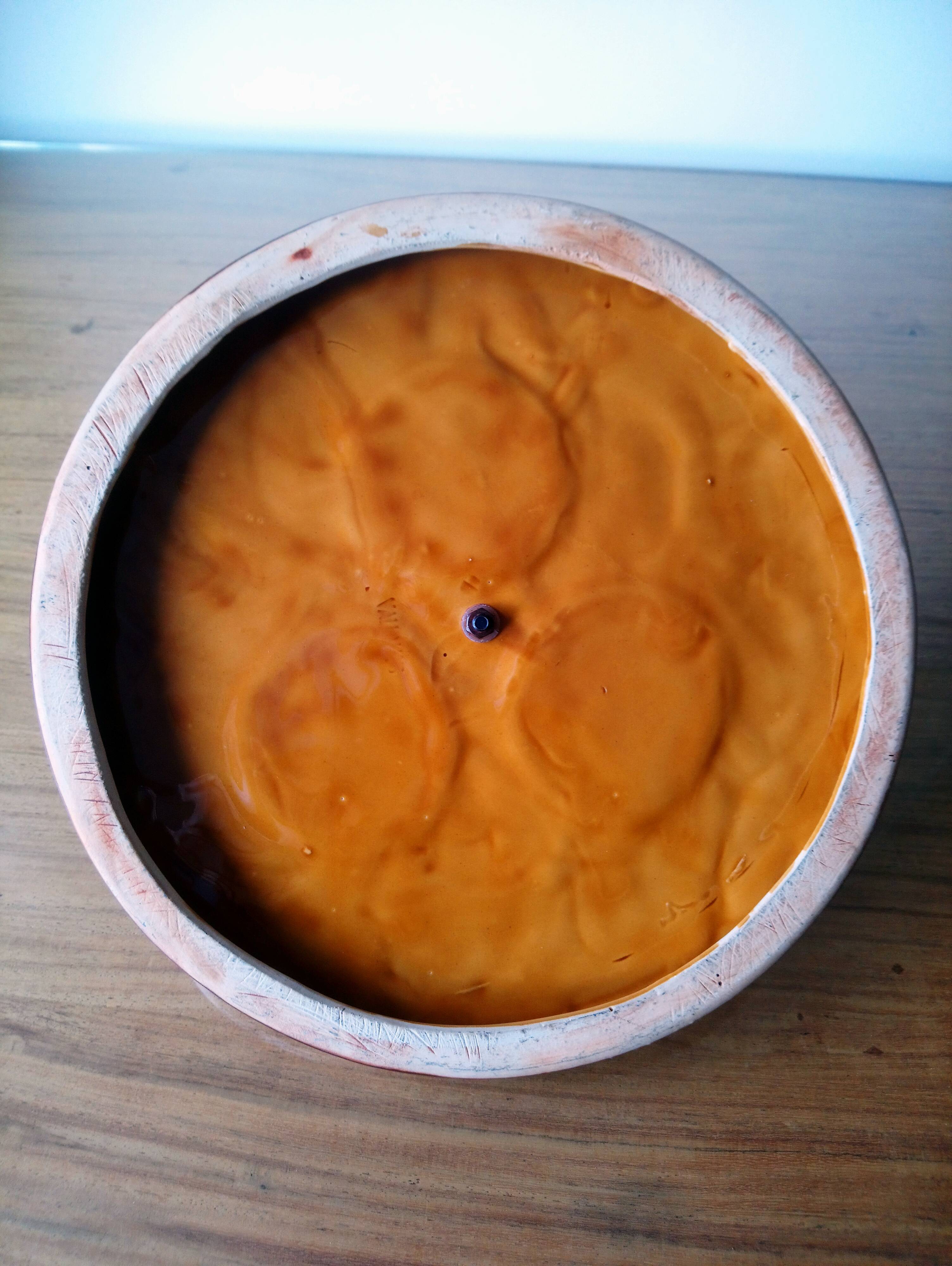 Vallauris cheese tray orange theme year 1970