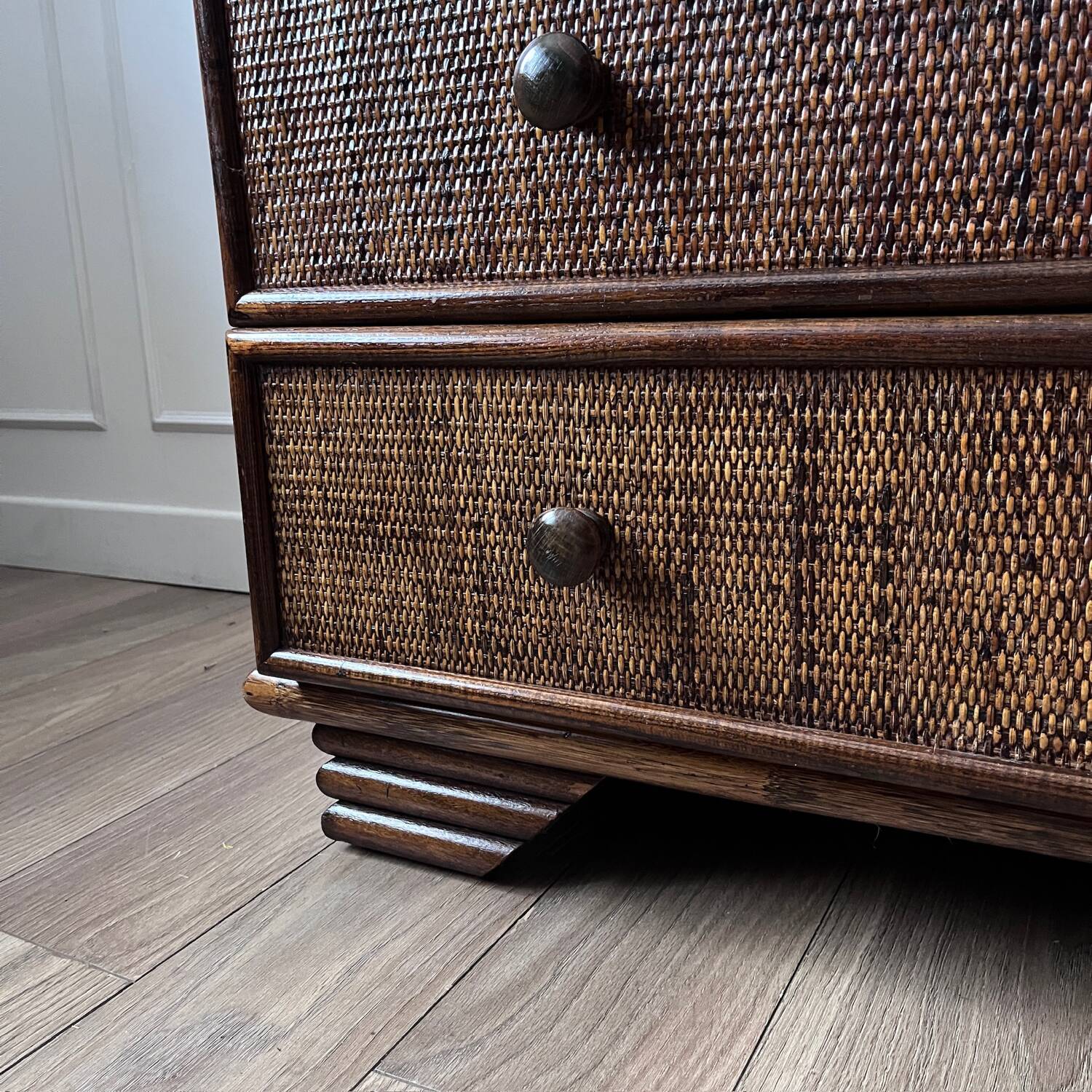 Commode en rotin