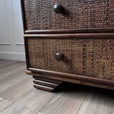 Rattan chest of drawers