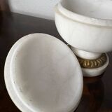 Alabaster and gilded bronze candy box