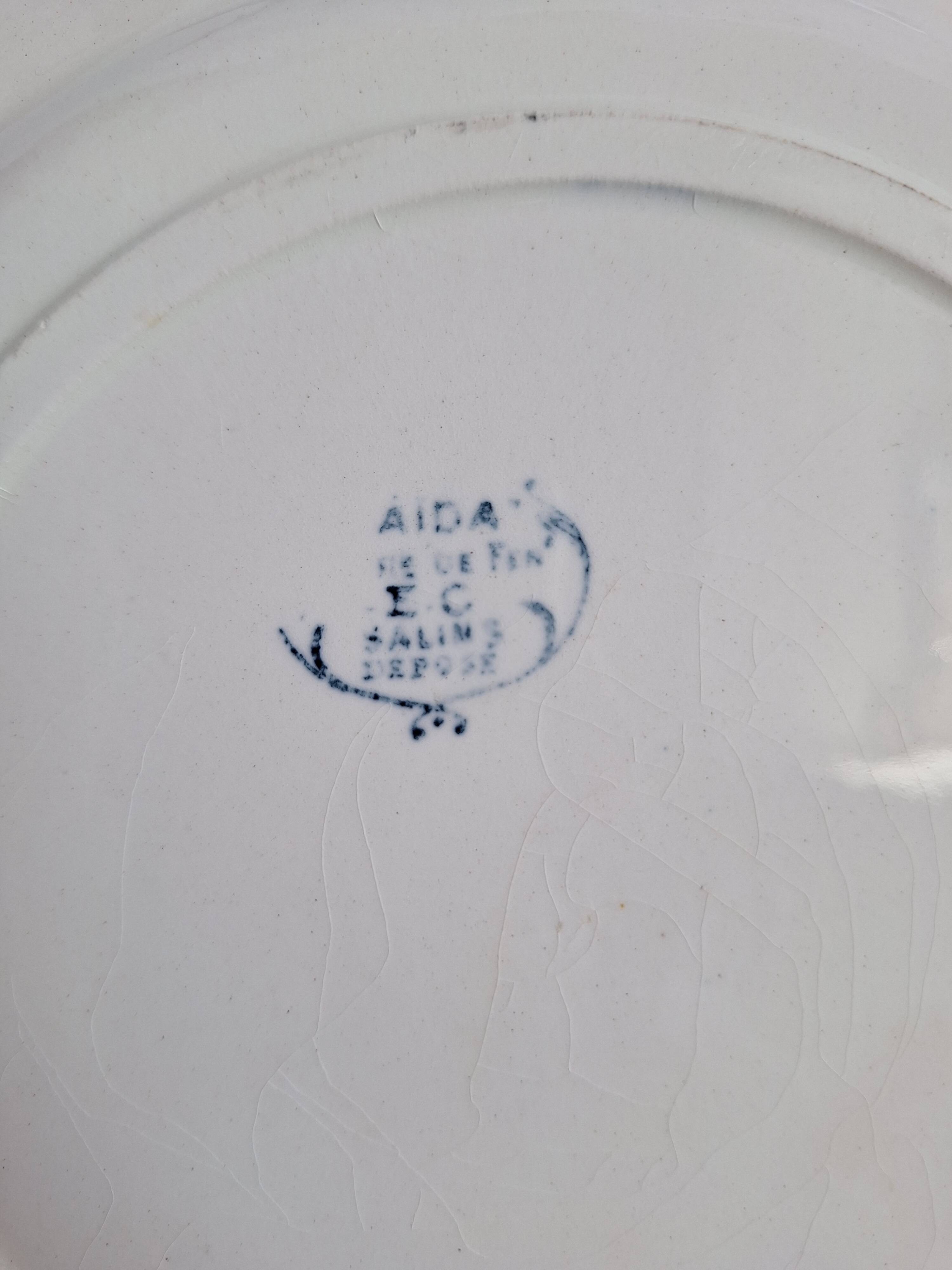 Vintage blue dinner plates