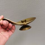 Brass candlestick for a single candle