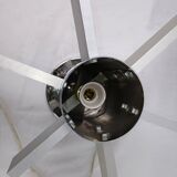 Pair of vintage Italian chrome and glass wall lights, 1960s Sciolari.