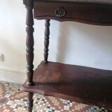 Rolling service with wooden drawer