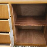 Vintage 1960s 4-drawer, 1-door cabinet
