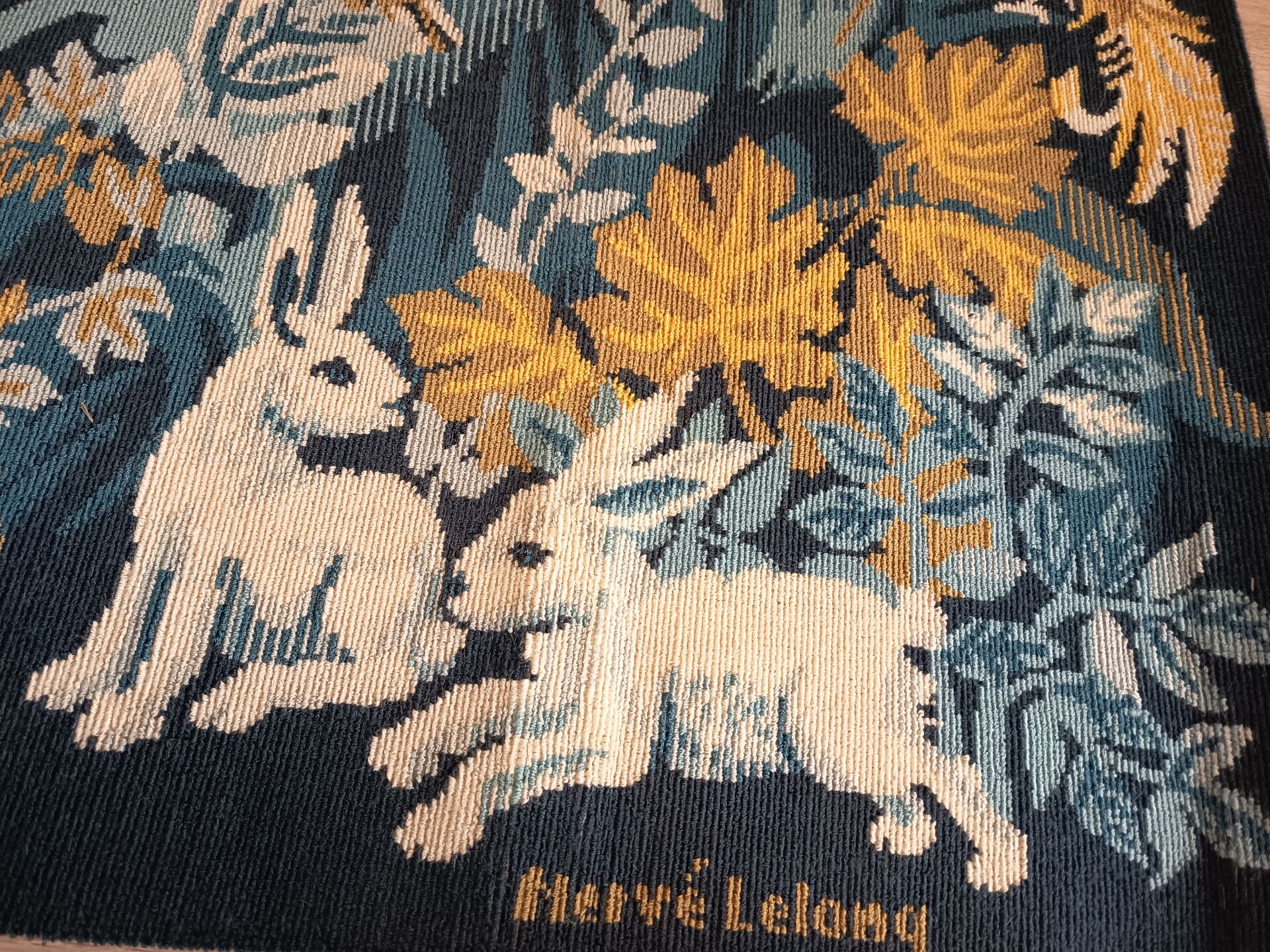 Aubusson wall tapestry signed by Hervé Leroy