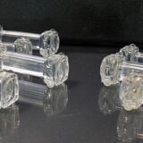 Lot of 10 Mid Century Val Saint Lambert Crystal Knife Rests