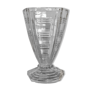 Vase art déco en verre - transparent