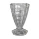 Vase art déco en verre transparent