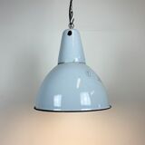 Industrial Grey Enamel Pendant Lamp, 1960s