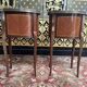 Pair of Louis XV style marquetry bedside tables