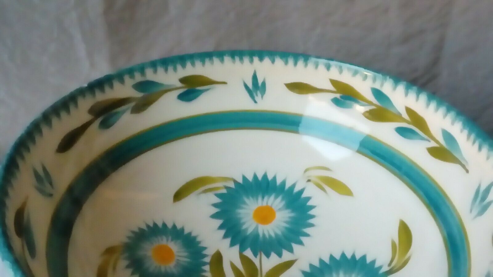 Saladier en faience de quimper youen annees 50-60