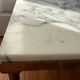 French neoclassical coffee table in brass and marble, circa 1960-70.