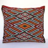 Berber Cushion, Vintage Moroccan Rug Cushion Cover, Berber Wool Cushion Covers
