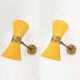 Paire d'appliques italiennes Diabolo design années 1950