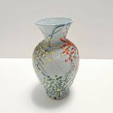 Handcrafted  and Hand-painted Multicolored Ceramic Vase by Fanciullacci, It