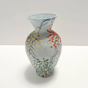 Handcrafted  and Hand-painted Multicolored Ceramic Vase by Fanciullacci, It