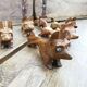 Set de 6 porte couteaux chien en bois