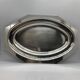 Silver metal serving dish