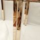 Paire de tables d'appoint dorées Roche Bobois