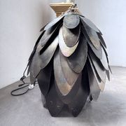 Brutalist suspension Jansen metal welded flower