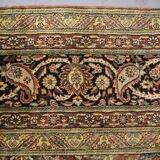 Handmade vintage indian agra carpet 1980 traditional wool area rug-