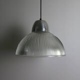Vintage prismatic glass pendant light