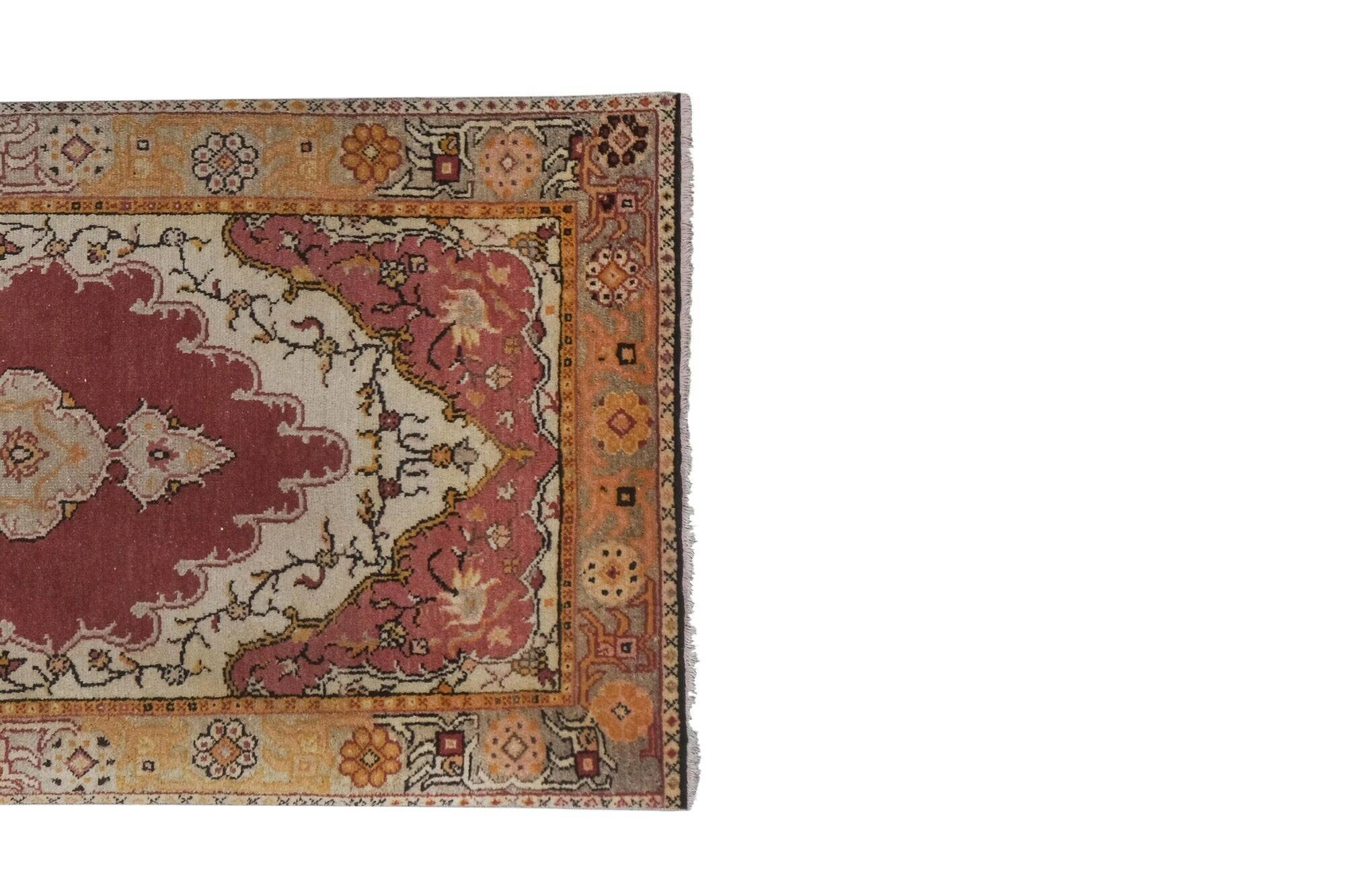 Vintage handmade Turkish rug 105x240 cm
