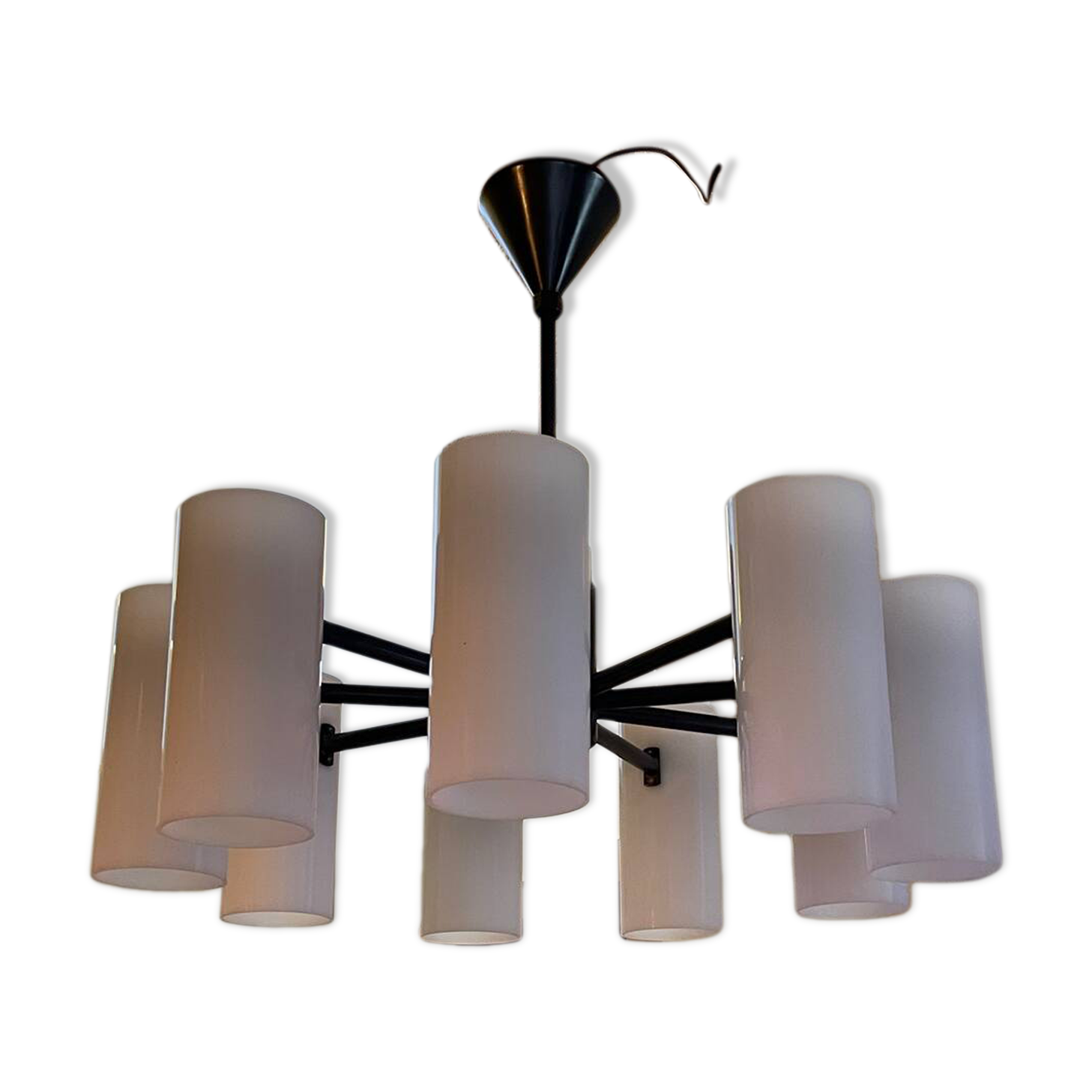 Vintage 9-light pendant light in Perspex