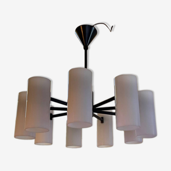 Vintage 9-light pendant light in Perspex