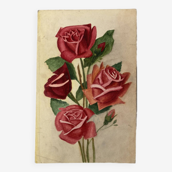 Old rose watercolor