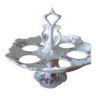 Porcelain egg holder rose decor