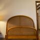 Solid oak and rattan headboard