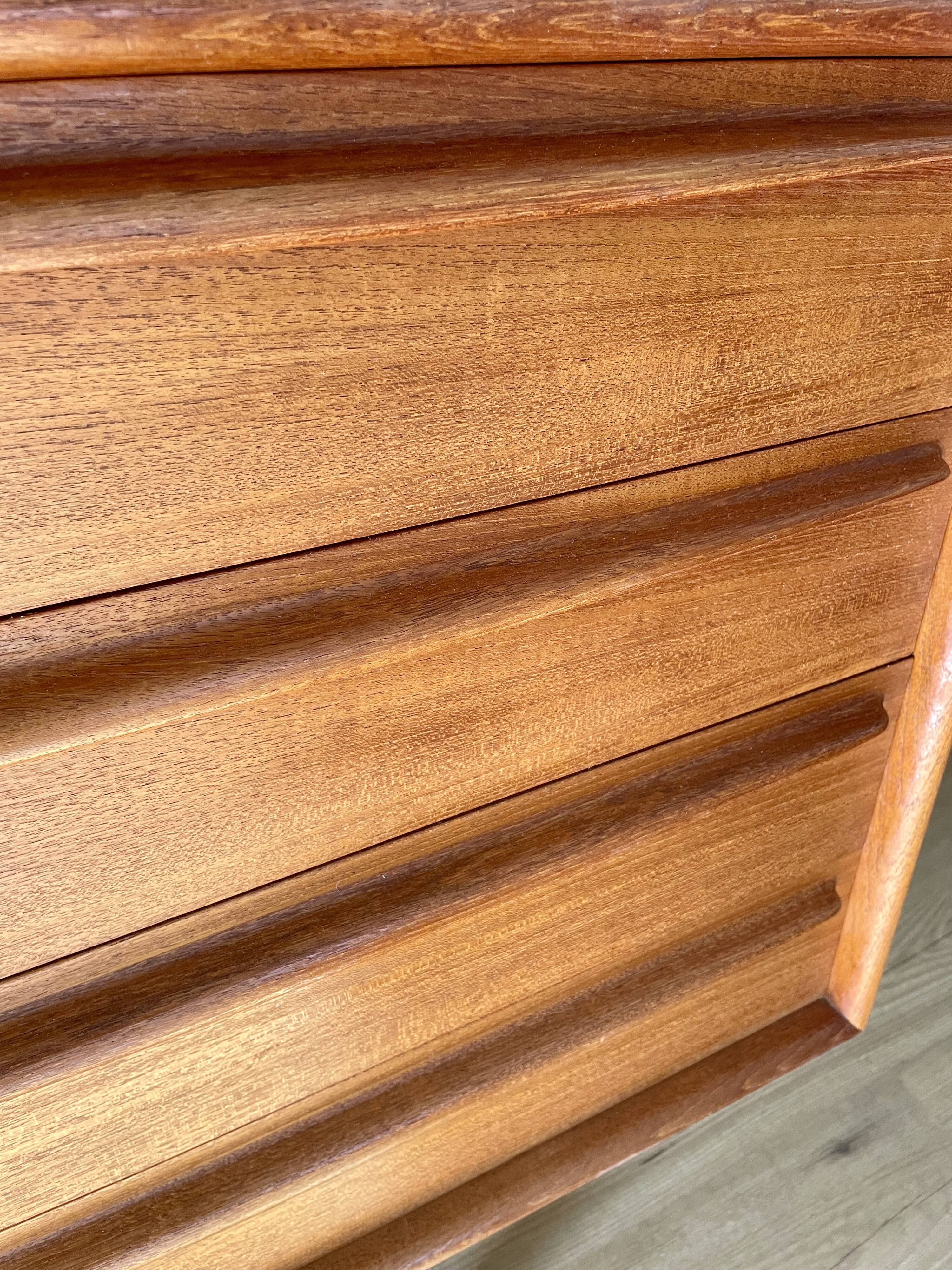 Vintage Scandinavian teak row by Bernhard Pedersen for Samcom, 1960s