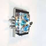 Stunning XXL Chrome and murano glass wall light by AV Mazzega