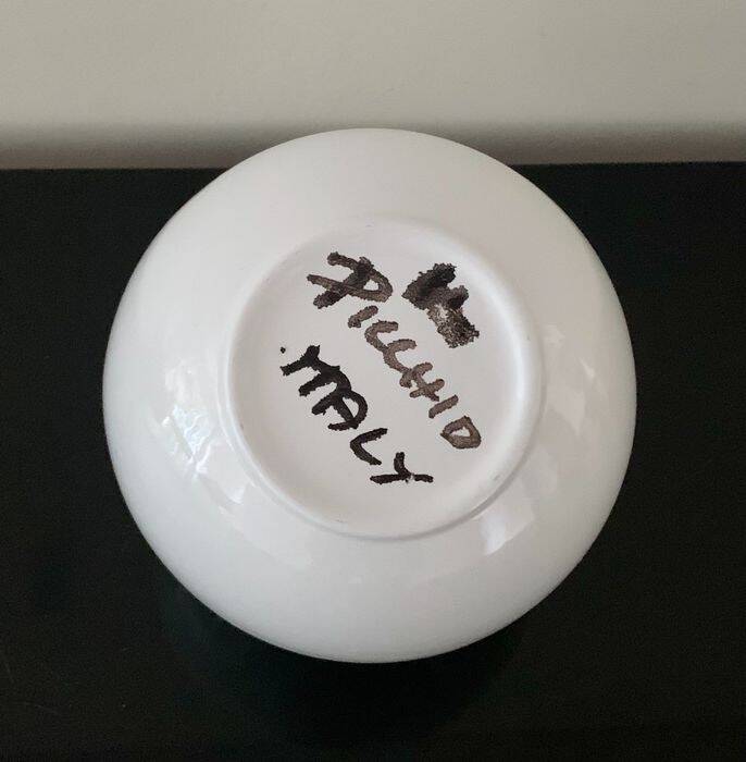 Spherical Vase • Bowling • Vitreous Porcelain • Enzo Bioli • Il Picchio • 1970