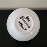 Vase Sphérique • Bowling • Porcelaine Vitrifiée •  Enzo Bioli • Il Picchio • 1970
