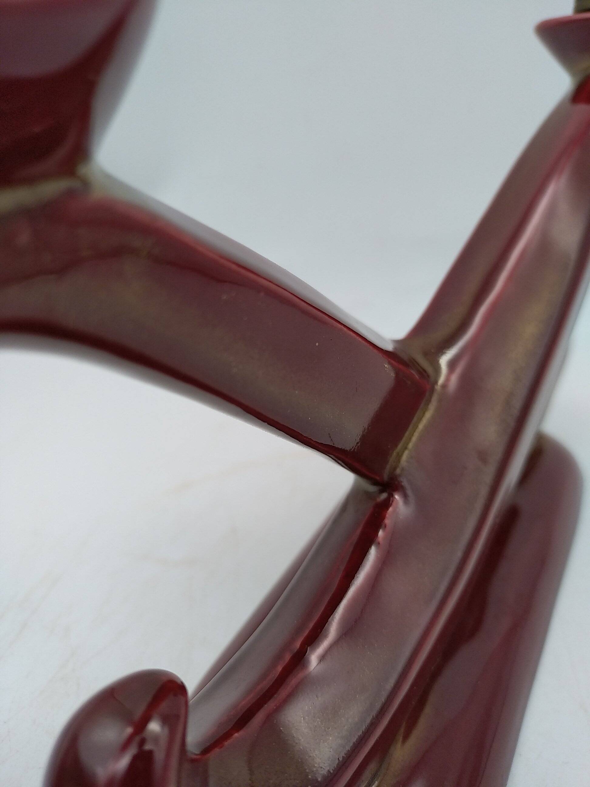 St clément candlestick lamp. bordeaux art deco ceramic