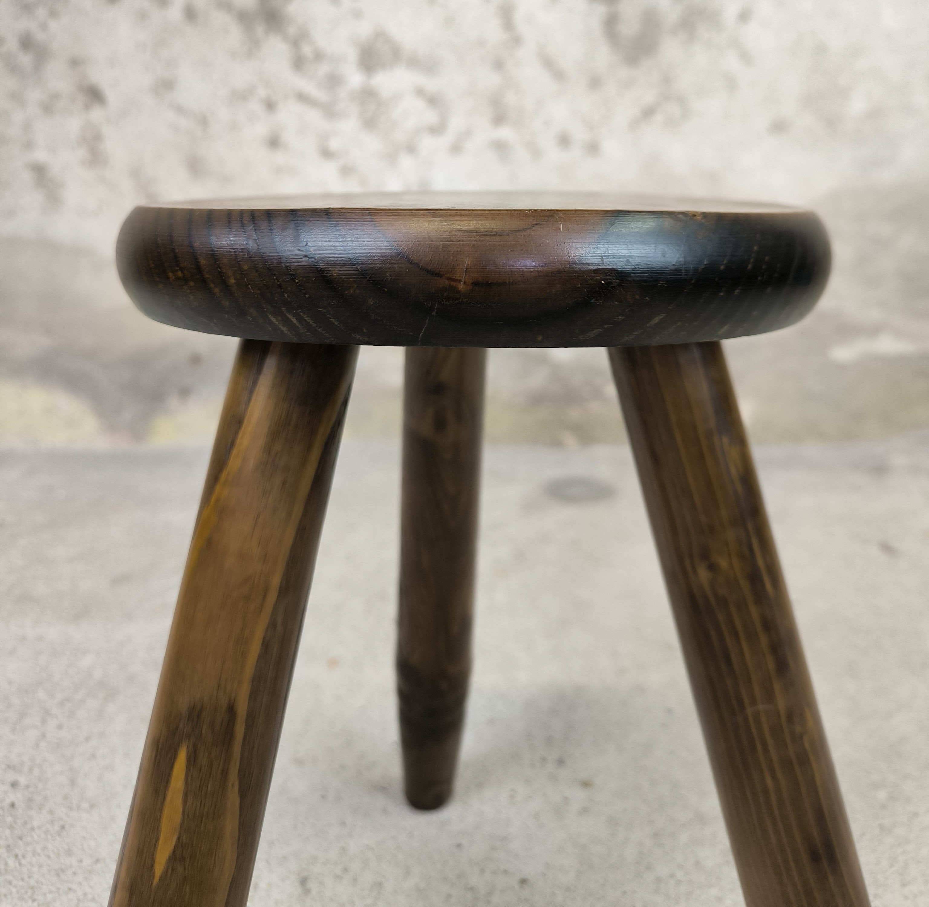Small wooden tripod stool